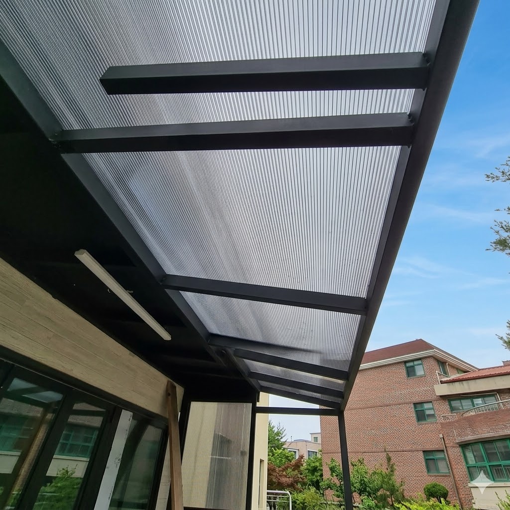 Перфорированный профлист на коммерческом объекте